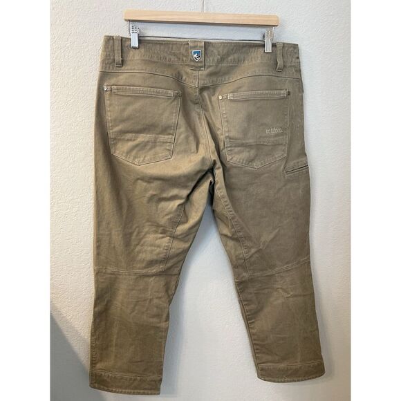 KUHL Vintage Patina Dye Ryder Khaki Tan Mens Pants Size 38X30 - Picture 2 of 6